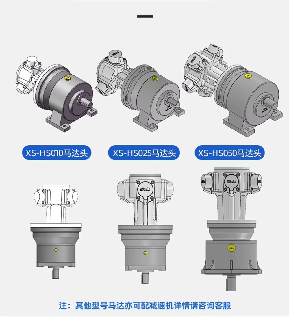 Pneumatic deceleration motor with piston type high torque, capable of forward and reverse rotation