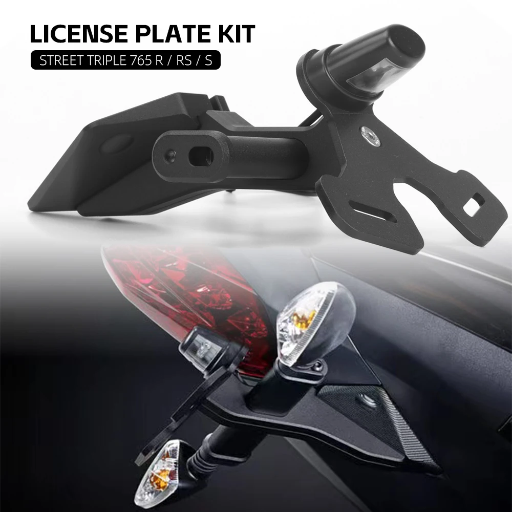 

For Street Triple 765 R/RS/S 675 Daytona 675 /R Motorcycle Rear Short Tail Stock Tidy License Plate Holder Tailstock Bracket Kit