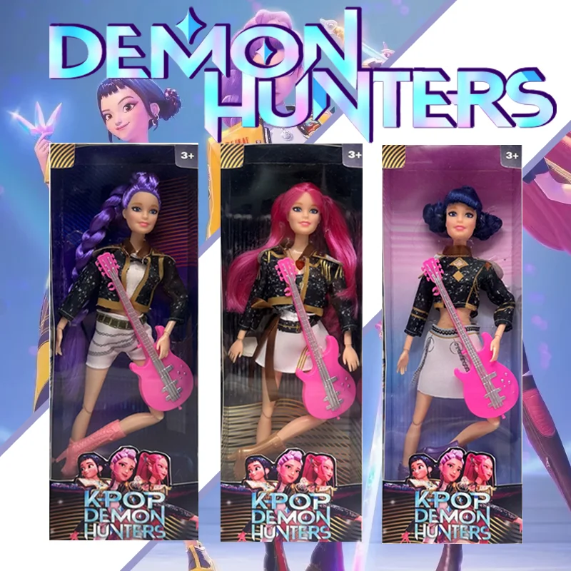 

HUNTR/X K-pop, охотники на демонов, 2025 г., восстановленные персонажи, виниловые игрушки Rumi/Mira/Zoey, идеальный сюрприз, подарки на день рождения для девочек