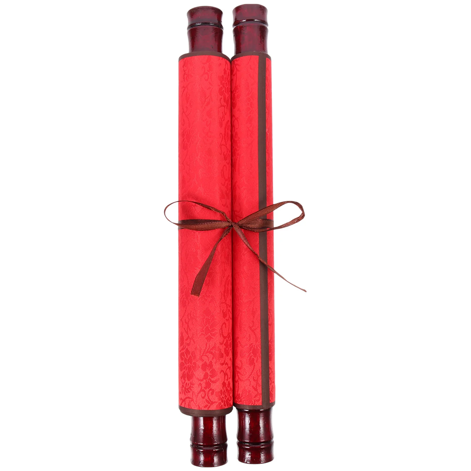 

Traditional Chinese Blank Engagement Letter Decorative Wedding Scroll Decor Marriage Contract Fabric Rolling Scroll