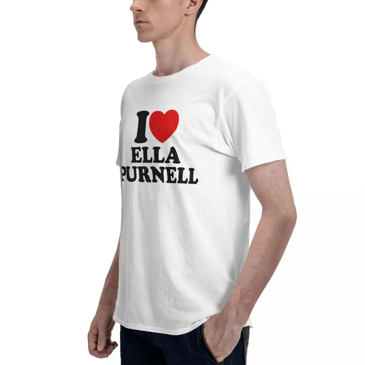 I Love Ella Purnell T Shirt Cotton Pops Tshirts For Men Women Graphic Y2K Tops