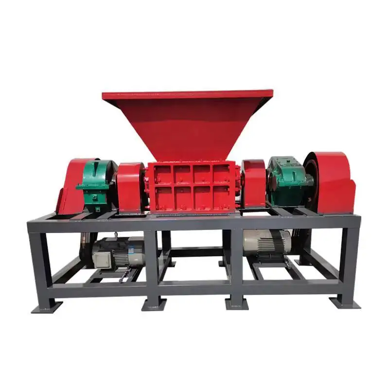 Double Shaft Used Tire Metal Wood Paper Plastic Shredder Crusher Machine Hine