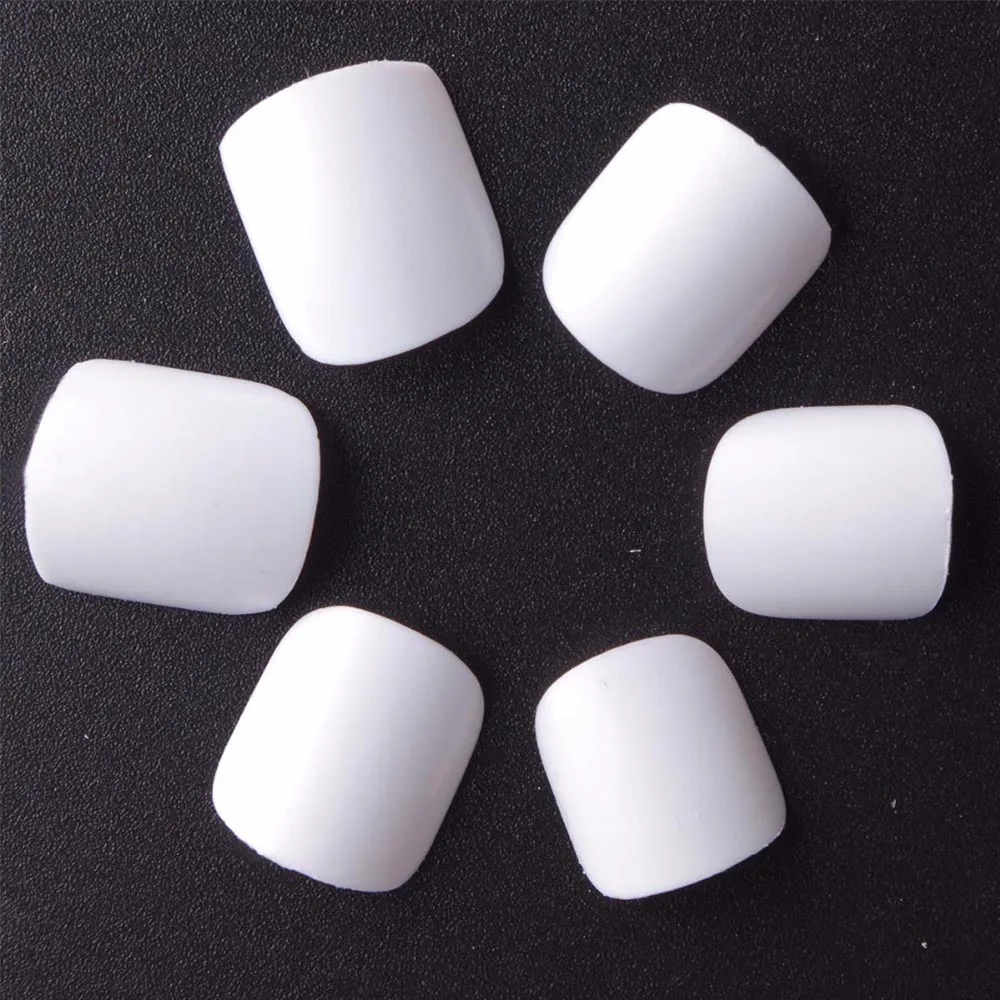 120 ピース/セット白ショートヌードアクリルナチュラル付け爪マニキュアツールネイルアート付け爪のヒント