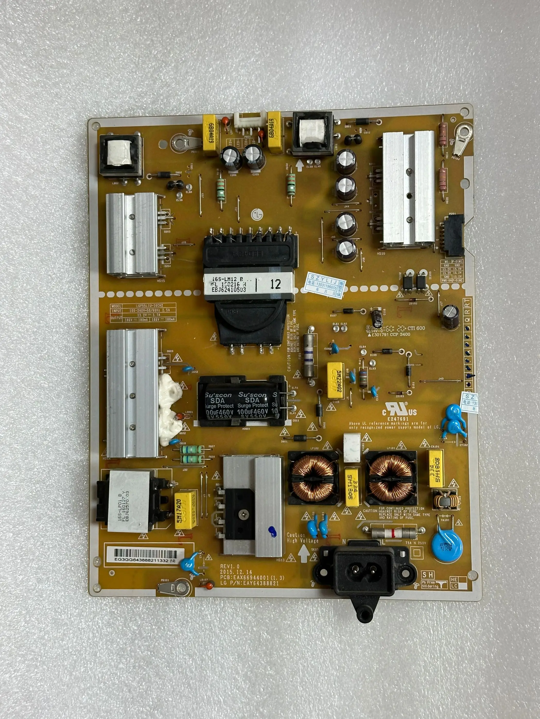 power supply board for 55UH6150 EAX66944001 EAY64388821 LGP55LIU-16CH2