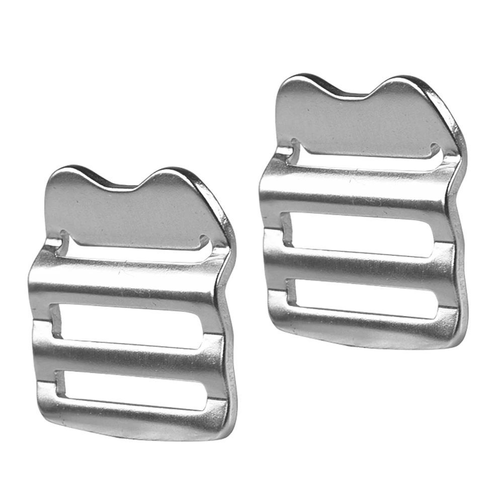 

2 pcs Backpack Buckles Webbing Belt Silver Aluminum Bag Strap Slide Luggage Adjustable Length Square Roller Durability RustProof