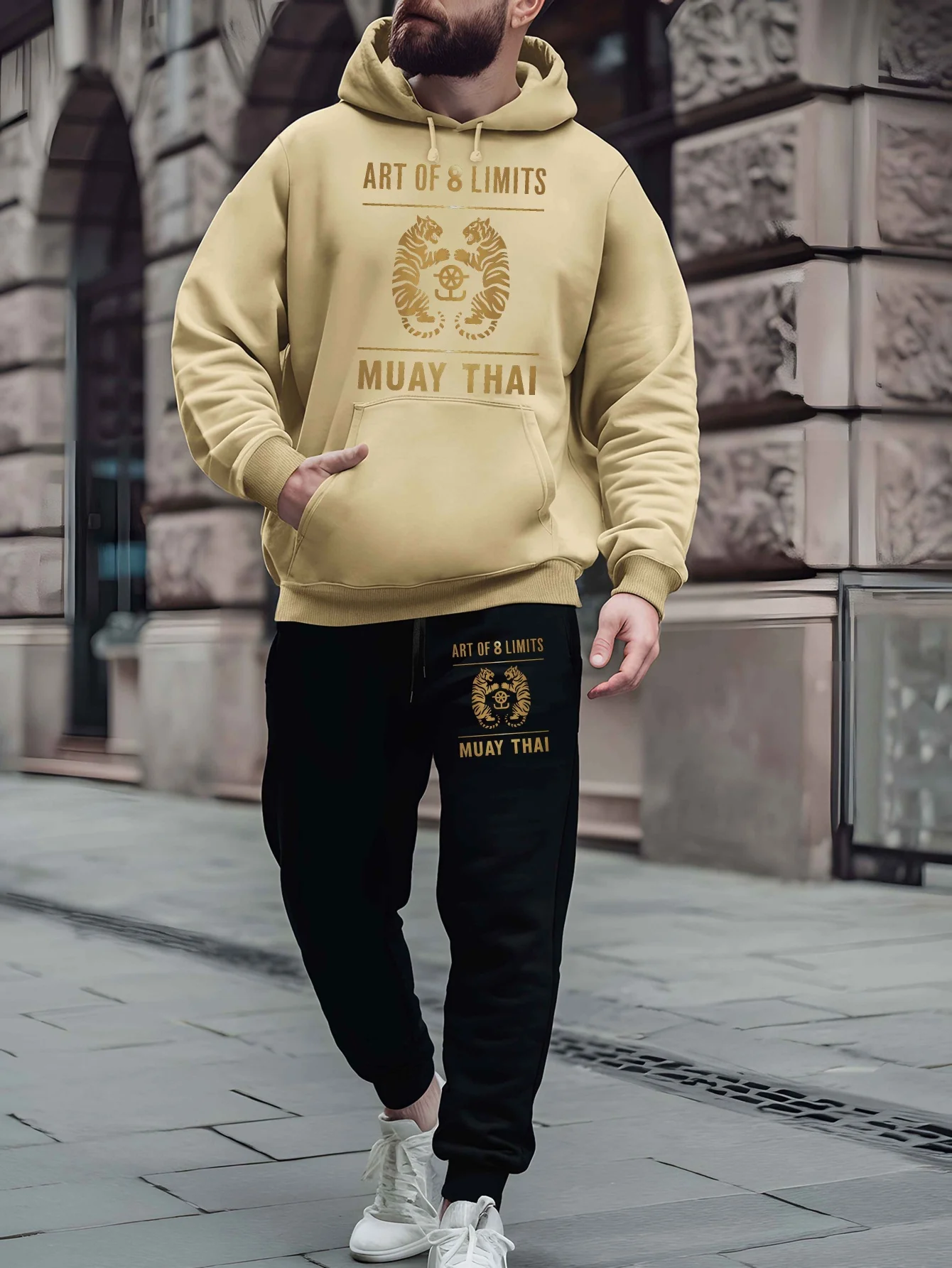 ชุดเสื้อฮู้ดและกางเกงวอร์ม 2 ช - Joggers Pants บทวิจารณ์และราคา