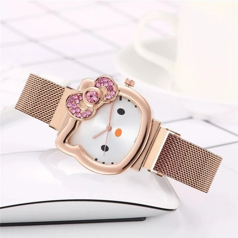 Latest Sanrio Watch Hello Kitty Casual Luxury Watch Couple Style Children\'s Gift Student Watch Quartz Watch