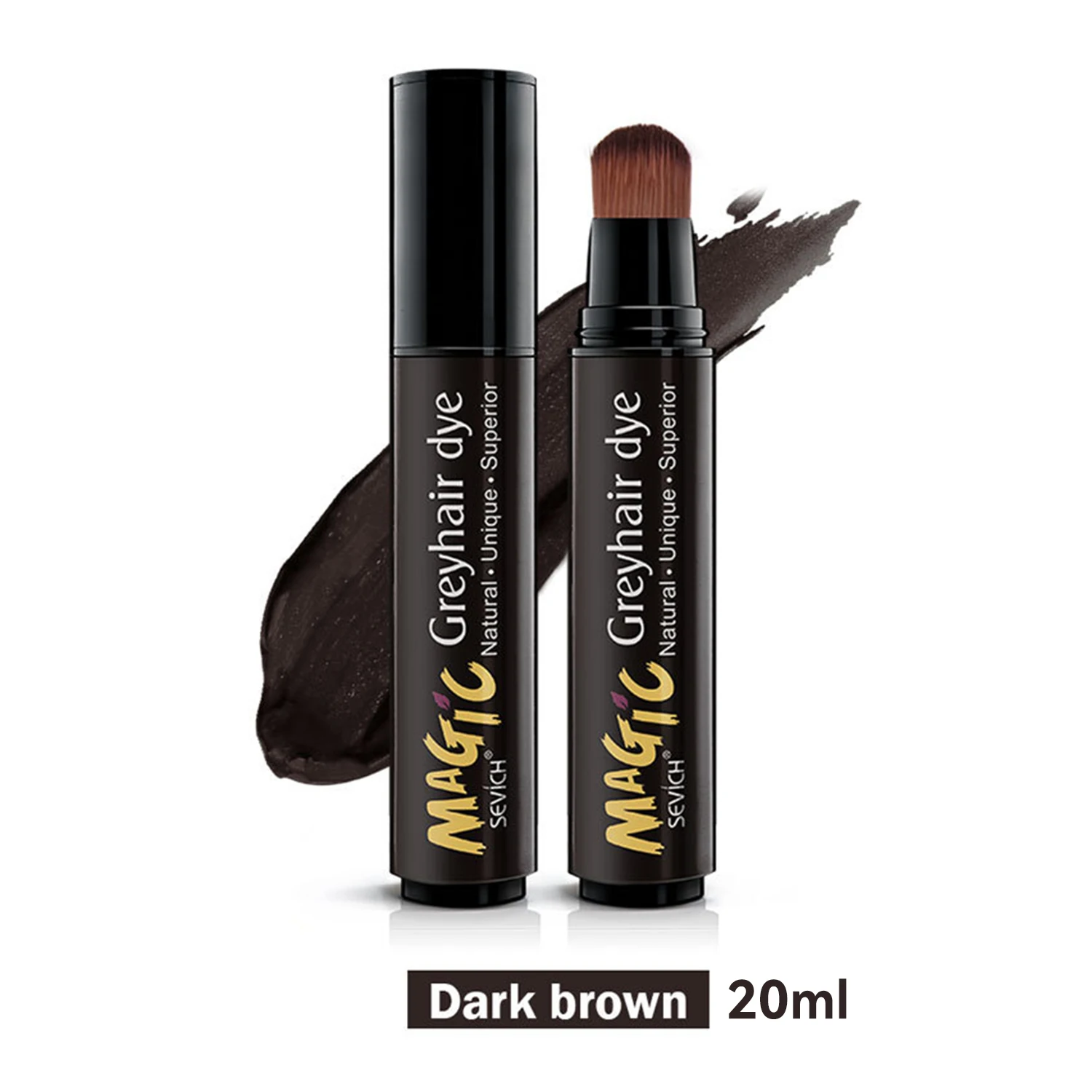 Hair dye pen customize logo lace corrective hair dye pen 20ml color coffee dark brown black hair dye pen root color touch up