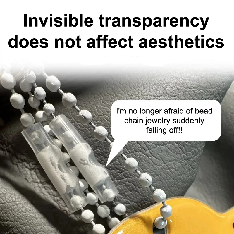 4/8PCS 2.5mmx10cm Pearl Chain Anti-drop Transparent Protective Cover Bead Chain Anti-lost Cover DIY Accessories