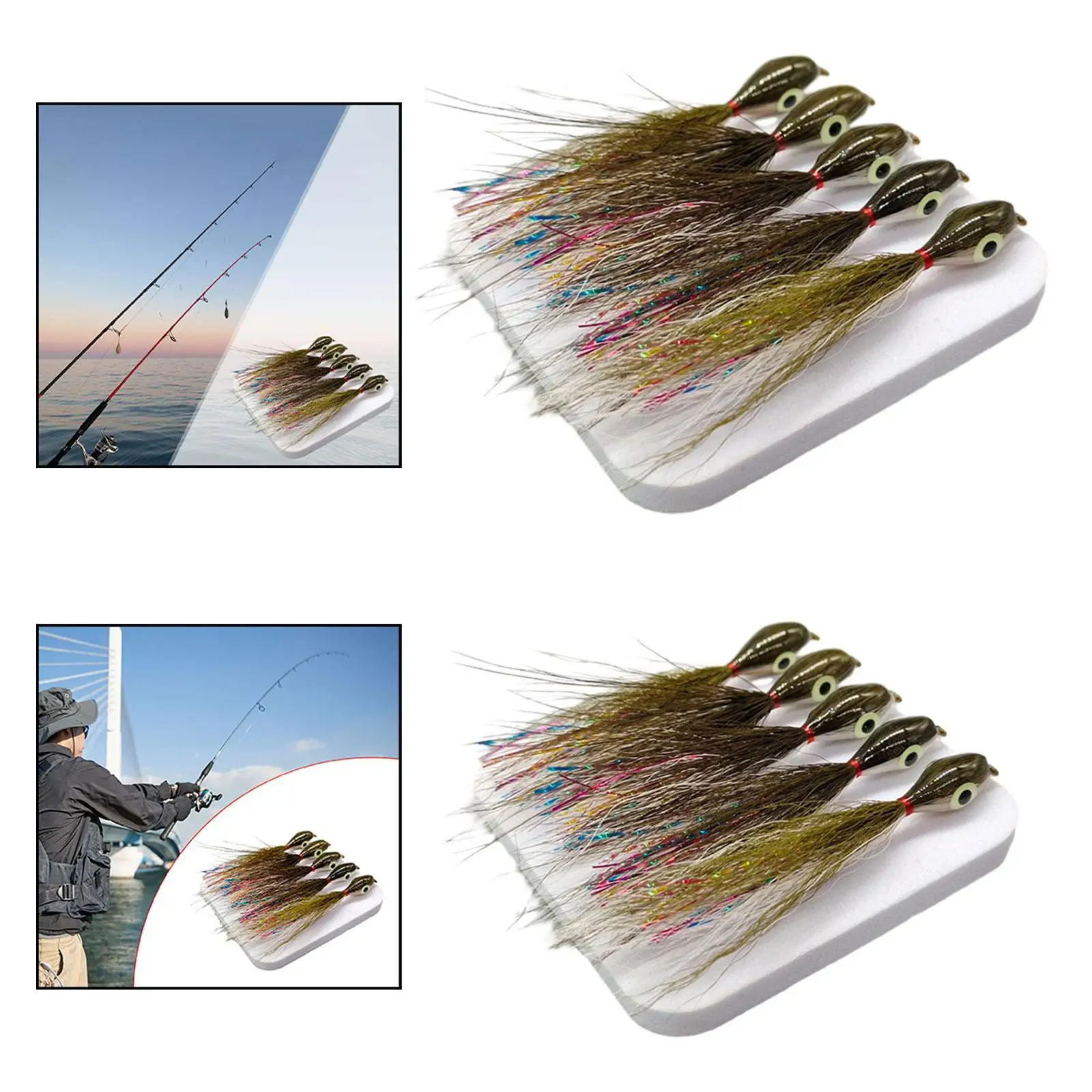 

5-компонентные приманки для ловли нахлыстом, реалистичные приманки для форели для Bluegill Sunfish Crappie