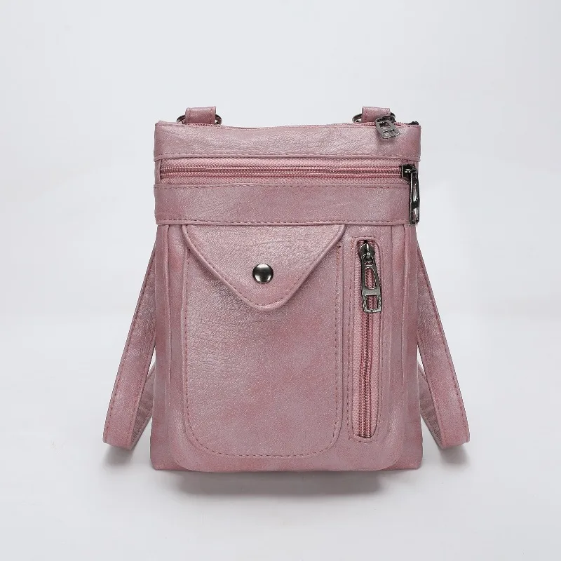 Vintage Women's Leather Crossbody Bags, Fashion Multi-layer Shoulder Bag, Suitable for Commuting, Banquets and Other Occasions