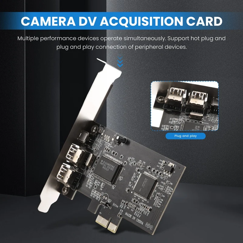 Pci-e pci express firewire-Karte, ieee 1394-Controller-Karte mit Firewire-Kabel, für Video-, Audio übertragung usw.