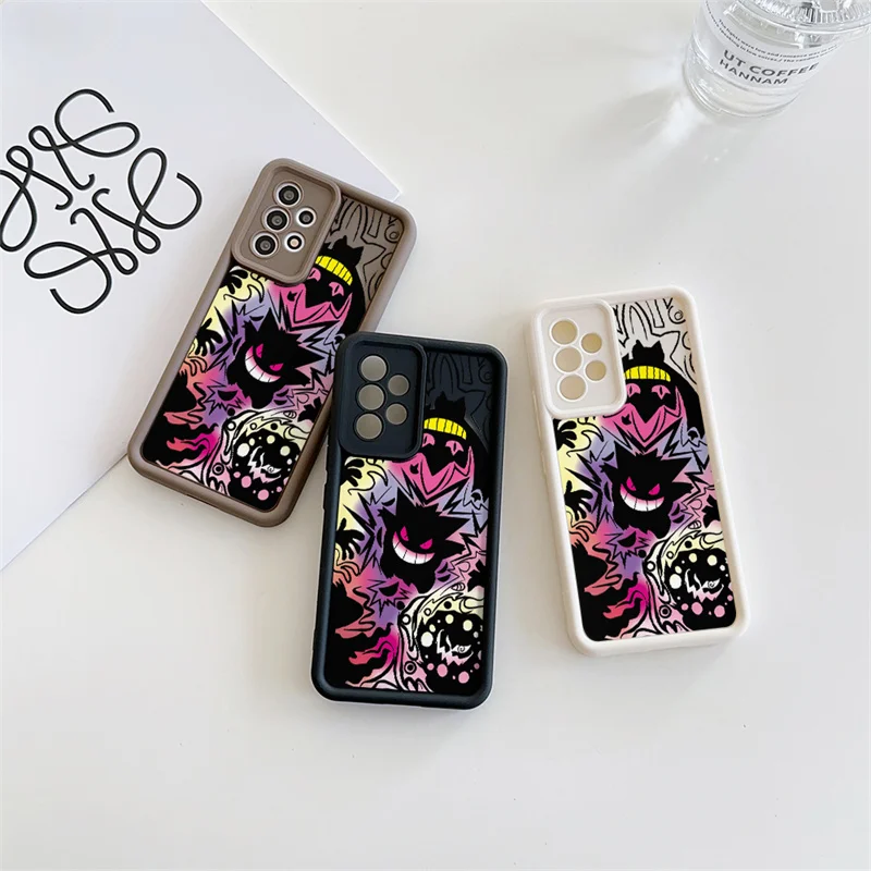 Casing Ponsel untuk Google Pixel 9 8 7 8A 7A Pro XL 9Pro 7Pro 8Pro 9ProXL Sampul Pokemon Gengar Silikon Lembut Pelindung Lensa Fundas