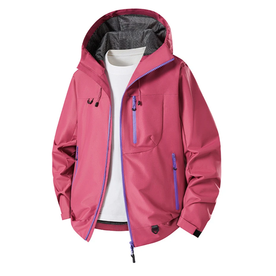 Cargo Jacket Men Spring Casual Waterproof Windbreaker Camp Jackets Fashion Casual Hiking Jacket Coat Male Outdoor Outerwear