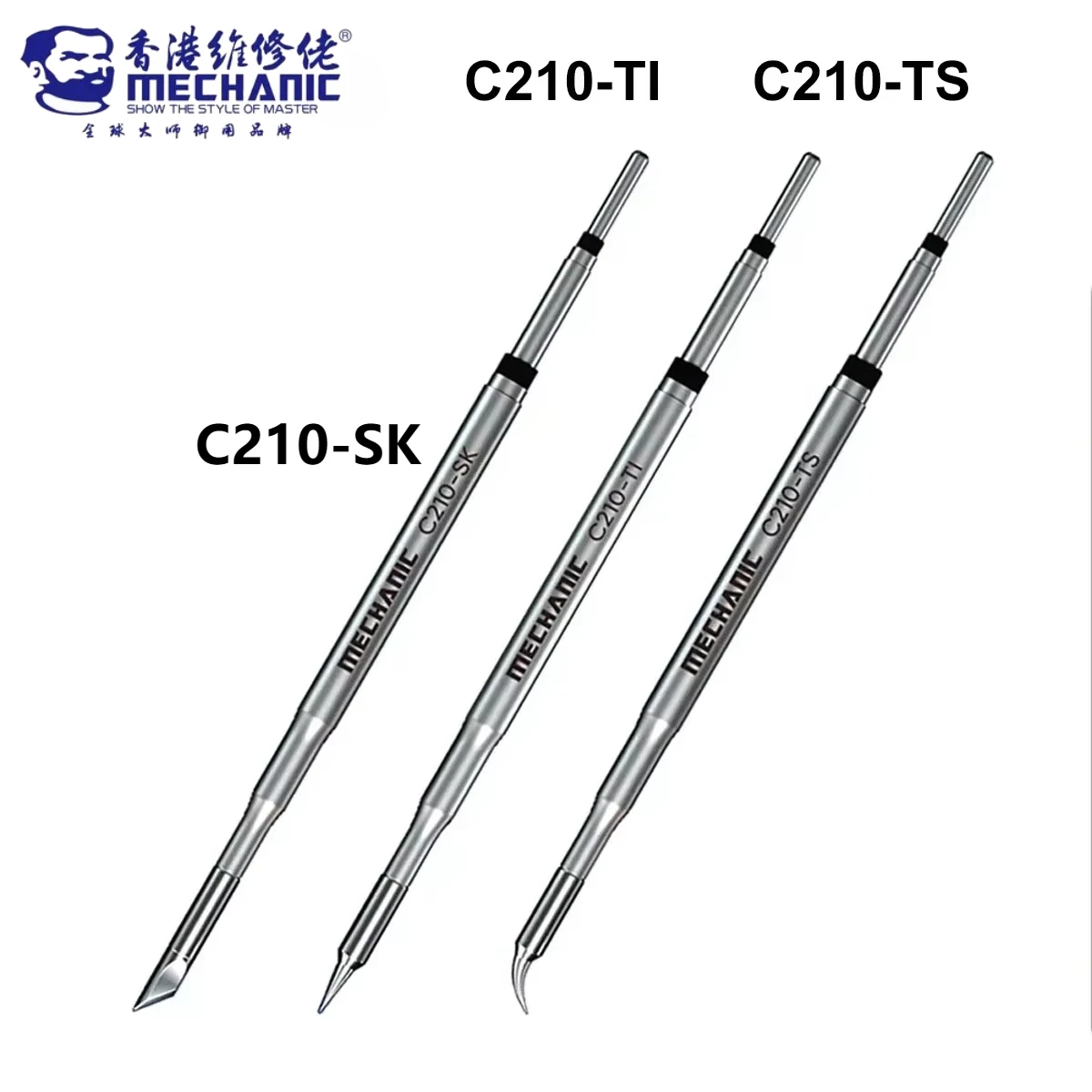 MECHANIC C210 Lead-free Welding Tips C210-TI/TS/SK Head Integrated Soldering Iron Tip SMD Head for C210 Series Solder Station