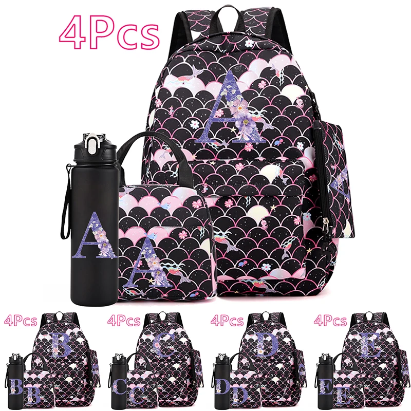 set-di-4-zaini-con-stampa-di-26-lettere-dell'alfabeto-inglese-grande-capacita-borsa-porta-libri-con-bottiglia-d'acqua-da-750ml-zaino-scolastico-per-ragazzi-e-ragazze