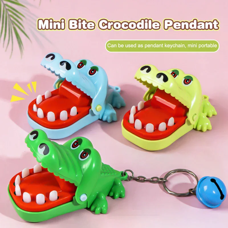 Jouets dents de Crocodile, porte-clés pour enfants, morsures de Crocodile, doigts, entraînement à la réaction, dinosaures, jeu d'animaux, famille