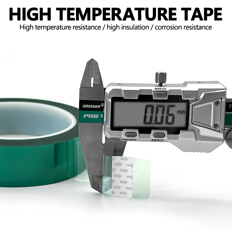 Green PET Film Tape High Temperature Resistant Insulation Protection PCB Soldering Tape SMT Plating Shield Width 3mm-200mm