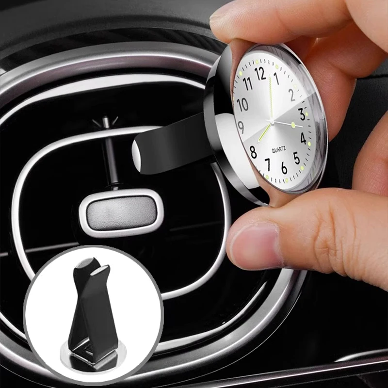 1PCS Glow Decorative Clock Car Mini Electronic Clock Automobile Air Outlet Dashboard Clock Car Decoration Exclusive