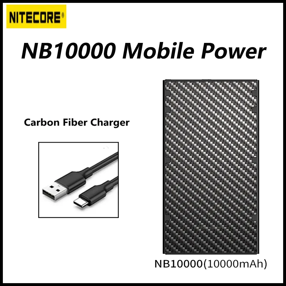 Nitecore NB10000 Mobile Power Bank PD Quick Charge With charger for Smart Watche Earphone Huawei iPhone Xiaomi Lithium Battery