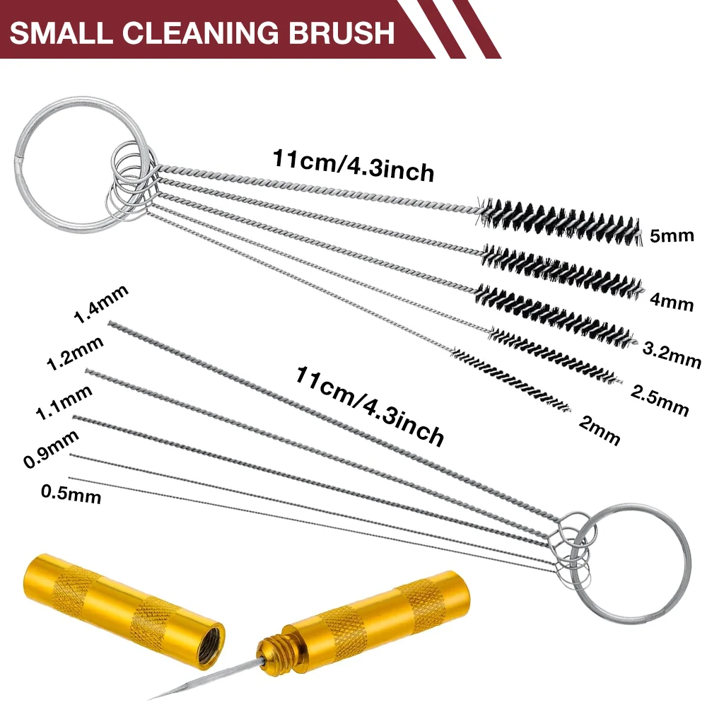 10PCS Cleaning Brush Set Multifunctional Detail Nylon Brushes for Straw/Lab Tube/Sippy Cup/Pipe/Keyboard/Spray Gun/Tool Cleaning