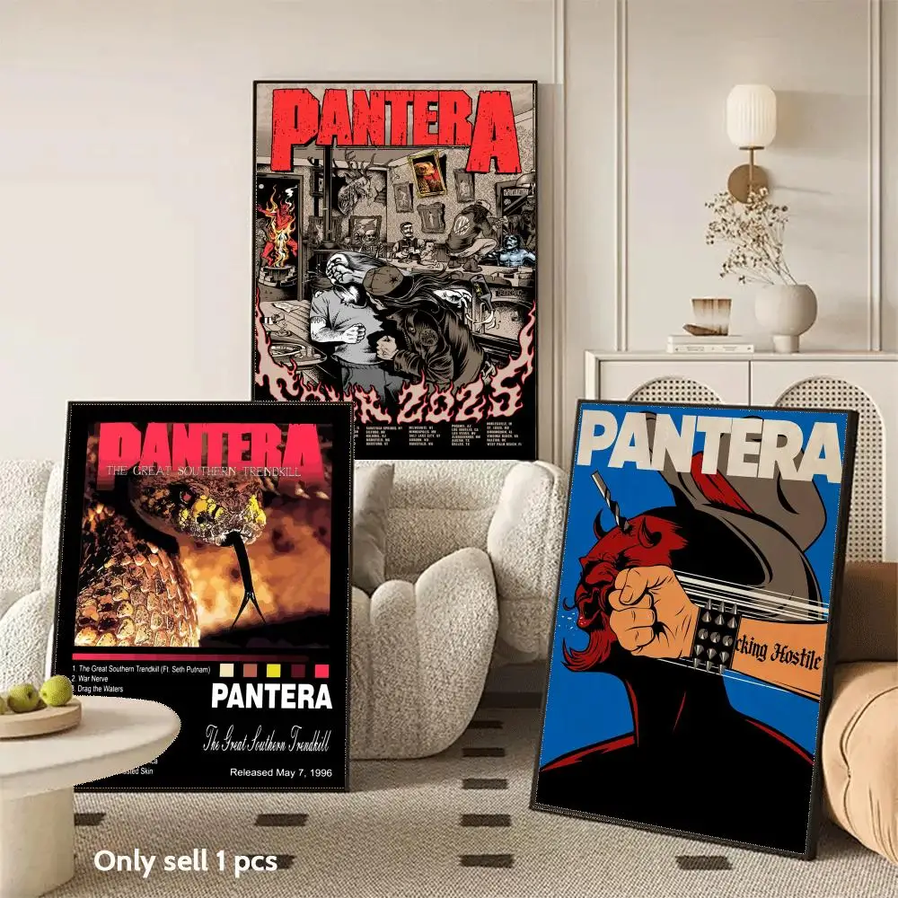 Classic Band Album P-Pantera Poster Decorative Wall Art Stickers Mural Photo Print for Home Living Room Hallway Decor view 3