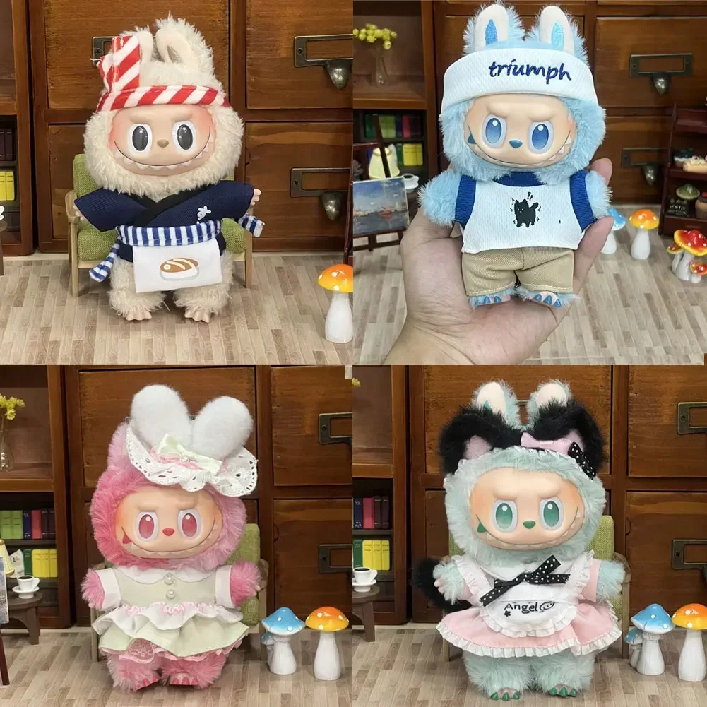 สำหรับ 17 ซม.ลาบูบูเสื้อผ้าตุ๊กตาแมวสาวแม่บ้านเครื่องแต่งกายอุปกรณ์เสริมเหมาะสำหรับโรปา ลาบูบู V1V2V3