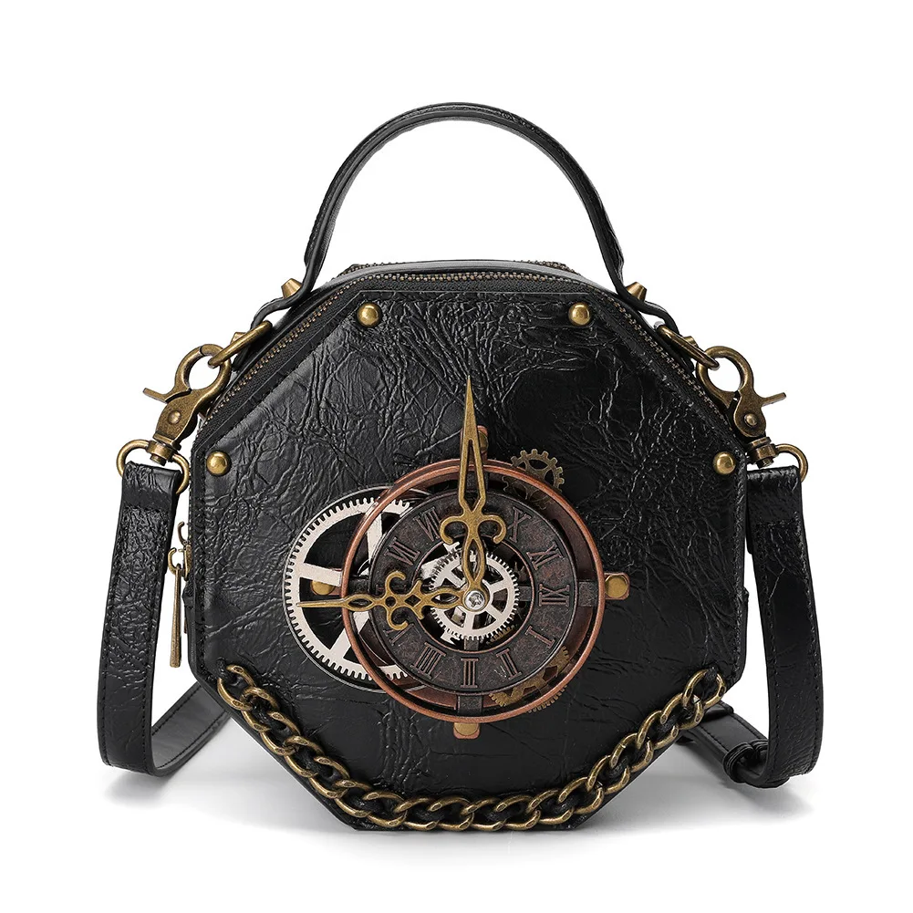 

Steampunk Single Shoulder Bags Vintage Women Handbags Luxury Women bag punk industrial retro style ladies shoulder messenger bag