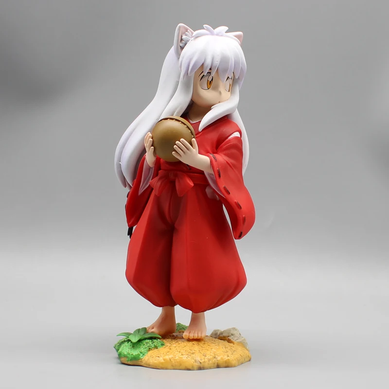 16cm Inuyasha Anime Figures Gk Childhood Sesshoumaru Looking Back Pose Kawaii Doll Model Desktop Decoration Children\'S Toy Gifts