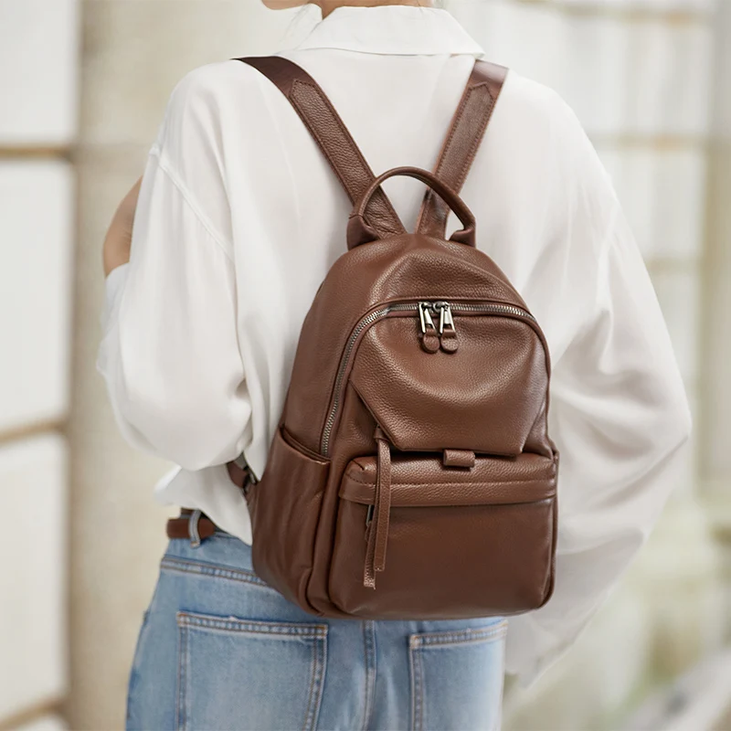 Limited New ZOOLER Full Skin 100% Genuine Leather Backpack Women Luxury  Brand Fashion Roomy Travel Backpack Handmade Bag#sc1895