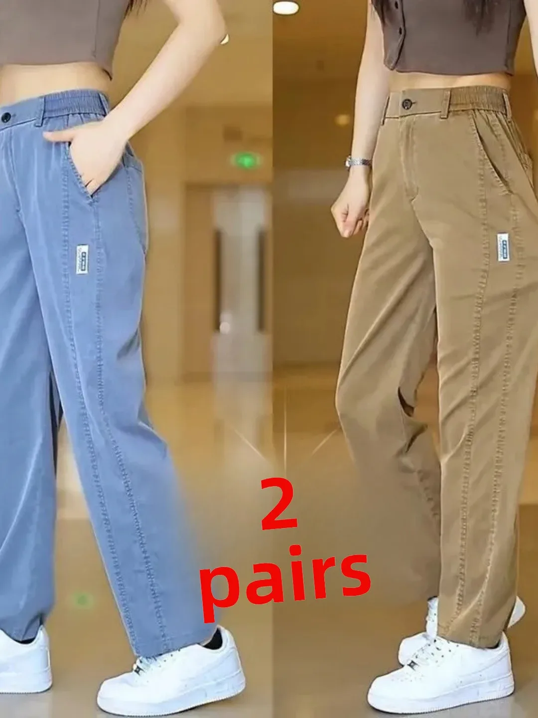 Plones vaqueros de pierna ancha para hombre, de pierna recta, de seda helada, informs, finos, largos de verano, de fib...