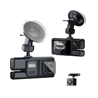 BORME 3 Channels Dash Cam Night Vision Drive Recorder HD 1080P Wifi 24h Parking Car Dvr Black Box Car Camera Recorder