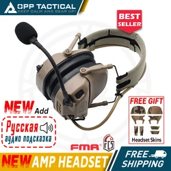 2024 Version New Full Digital Dual DPS FMA AMP Tactical Headset Communication Noise Reduction V20/V60 PTT Military Accessory