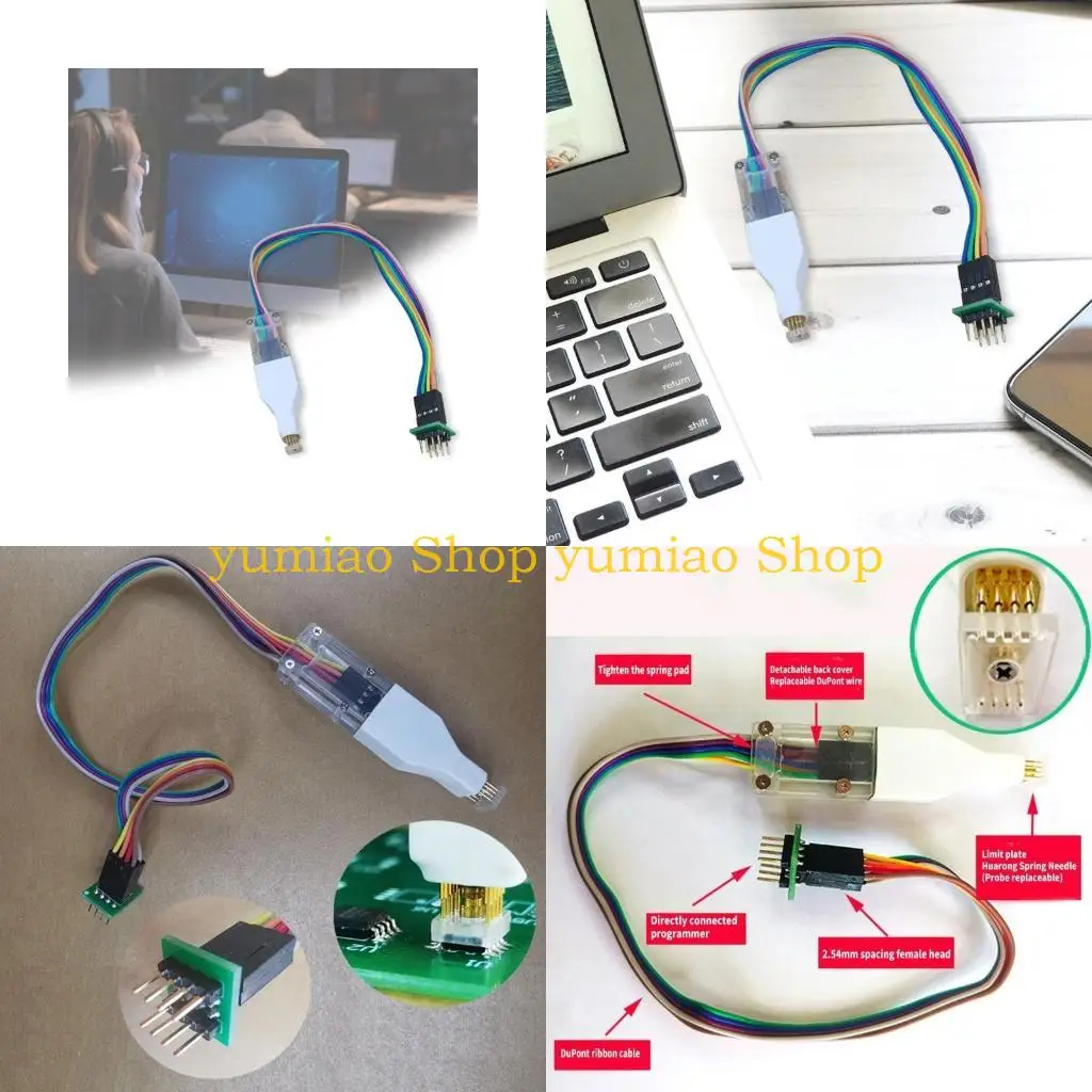 

587B SOP8 Тестовый шнур с зажимом длиной 150 мил, расстояние 4,4 мм, для обновления встроенного ПО устройства