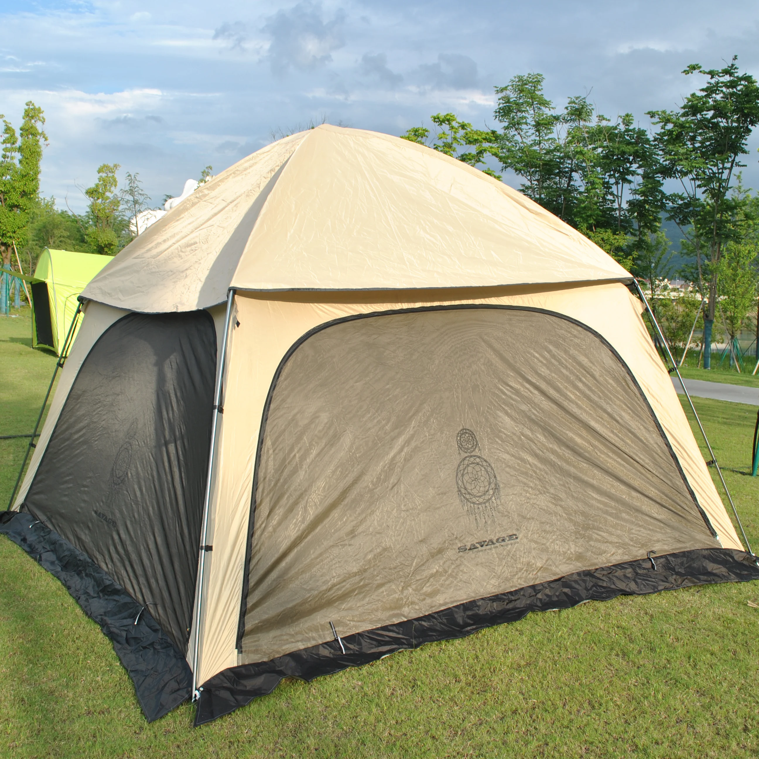 Grand Vista 6-8 Person Tent: High-Peak, Sturdy,Spacious, Tall, and Mosquito-Proof, Imperial Canopy Tent with Silver Coating