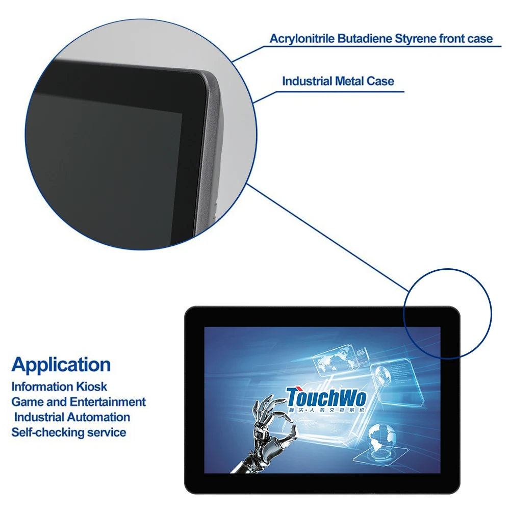 Touchwo หน้าจอสัมผัสแบบฝังติดผนังแบบฝัง, หน้าจอสัมผัสขนาด13.3นิ้ว