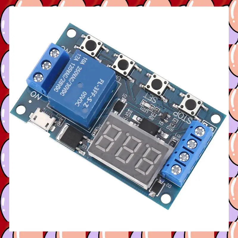 

A72Z 10X HW-521 Цифровая задержка времени, одностороннее реле, таймер задержки цикла триггера, печатная плата, модуль управления временем