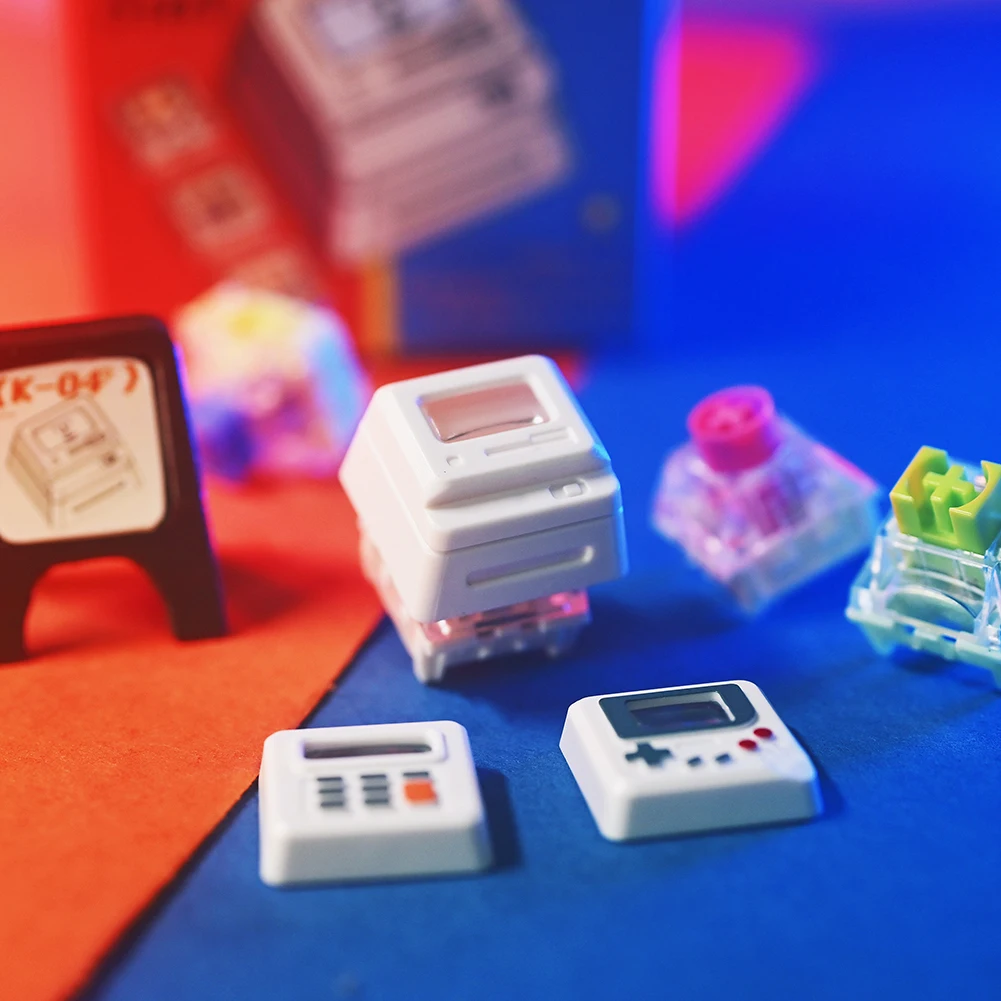 3 in 1 クラシックキーボードキーキャップ かわいい個性レトロキーボードキーキャップ交換部品 かわいいキーキャップ メカニカルキーボード用