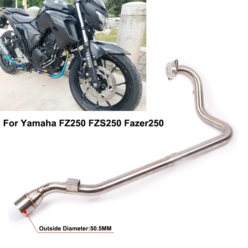 

Slip On For Yamaha FZ250 FZS250 FZS FZ Fazer 250 Motorcycle Exhaust System Escape Modified Muffler 51mm Front Middle Link Pipe