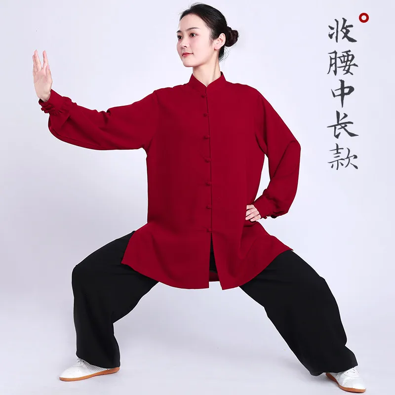 Martial Arts Tai Ji Suit Women's  Performance Exercise Clothing Men's Summer Mid-Length Spring and Autumn Eight-Section Brocade