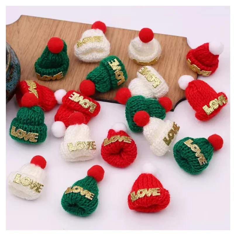 Zestaw mini czapek dziewiarskich Kapelusz dla lalek DIY Craft Knitting Hats Ozdoby choinkowe Różne zabawki Dekoracje DIY Szycie Rzemiosło Materiały — zdjęcie 2