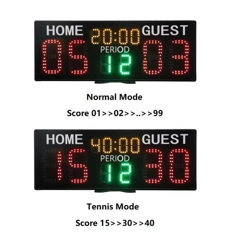 Ballspiele Scoring Display LED Digital Padel Elektronische Anzeigetafel für Tennis mit tragbarer Armbanduhr und Fernbedienung