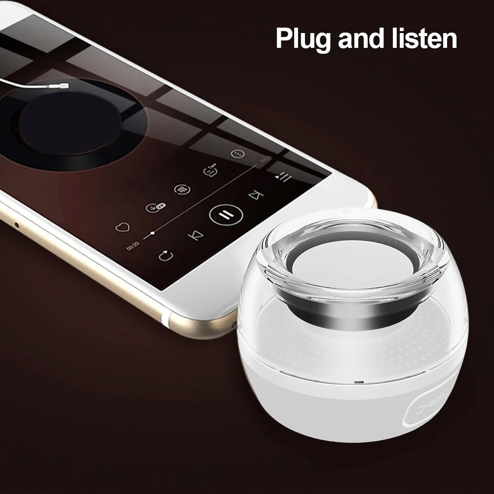 

Мини-портативный динамик HIFI 3D Surround, беспроводной мощный кристаллический динамик, линейный динамик AUX 3,5 мм для смартфона, планшета