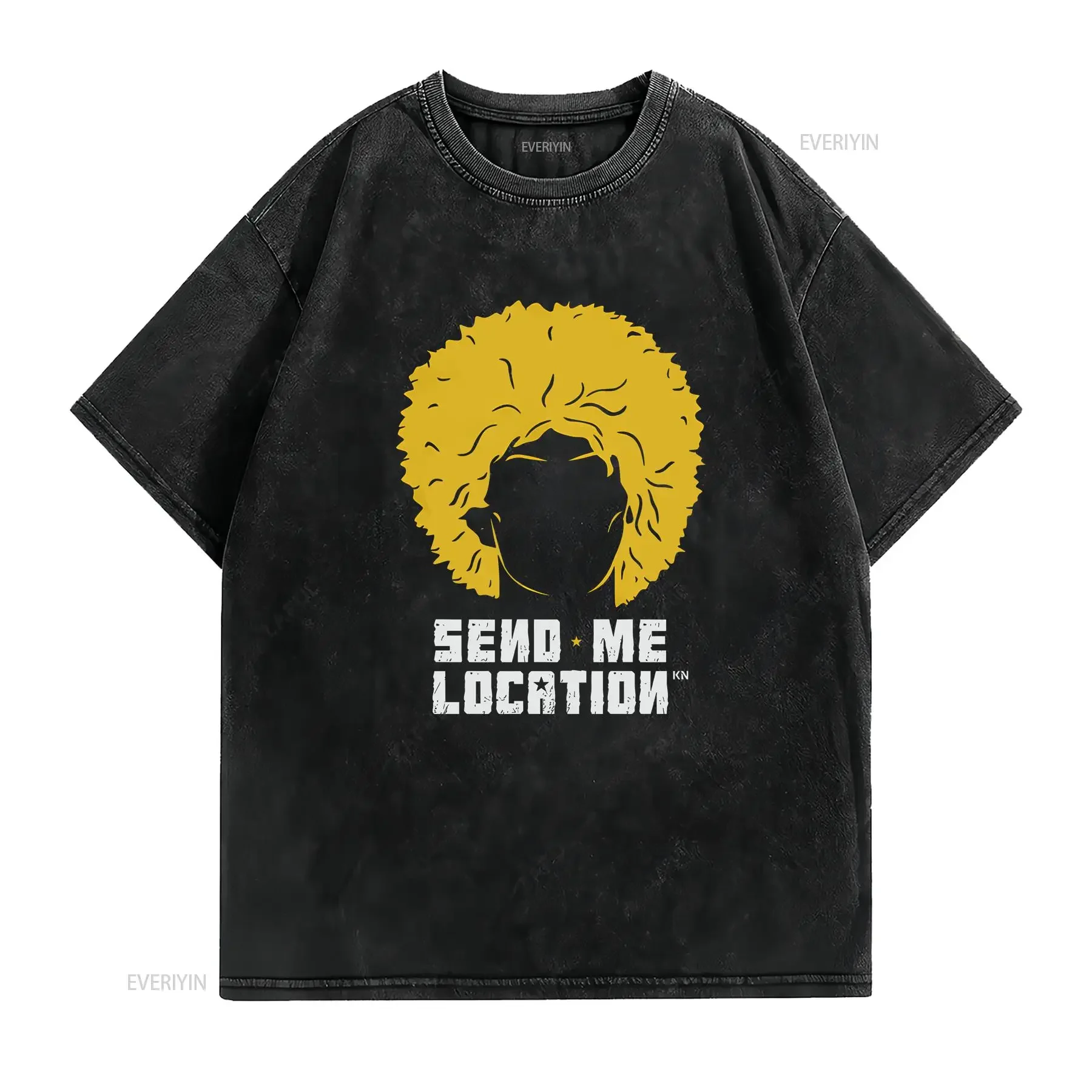 Khabib Nurmagomedov T Shirt Send Me Location Papakha Hat Time  vintage Washed homme Versatile Unisex Breathable