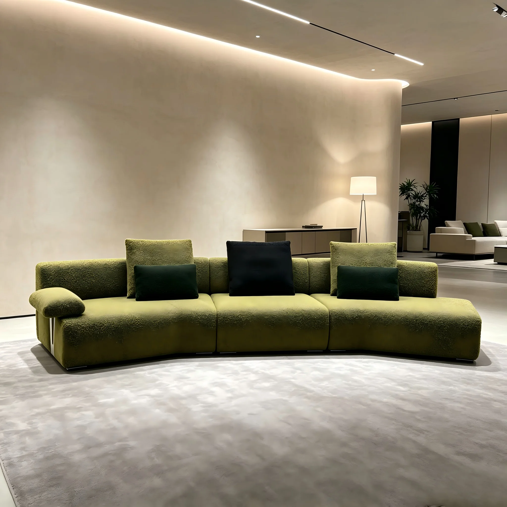 Villa Large Living Room Sofa Hotel Lobby Reception Apartment Big SpaceMall Use Customizable Modern Luxury Sponge