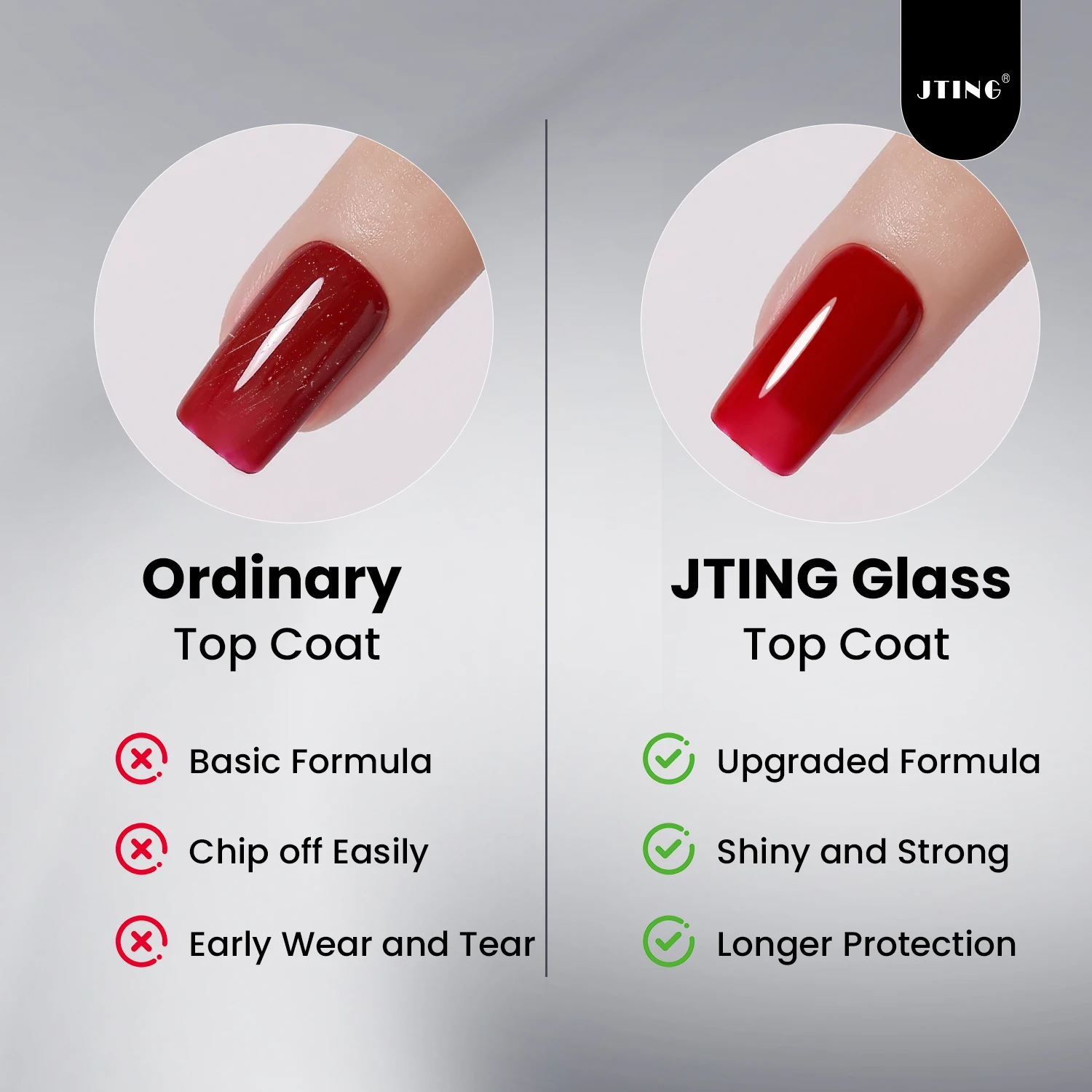 JTING 1PC 7ml Clear Base Top Coat Gel Polish Uv Semi Permanent Nail Polish  Long Lasting Glass Top Coat  Base Coat
