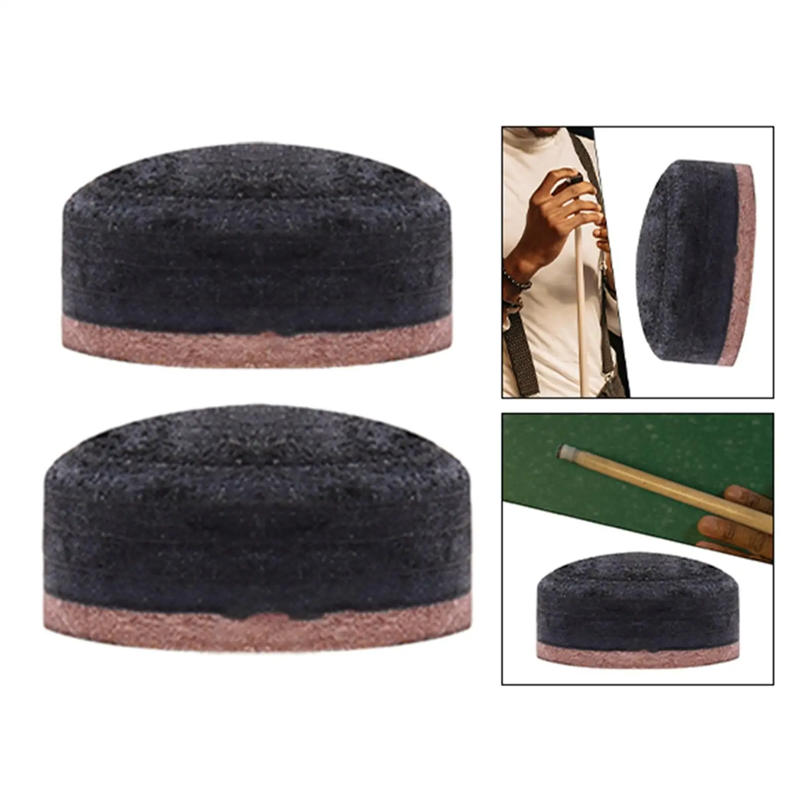 Pool Cue Tip Medium Hardness Glue on Tip Easy Maintain Ball Control Billiard Accessories