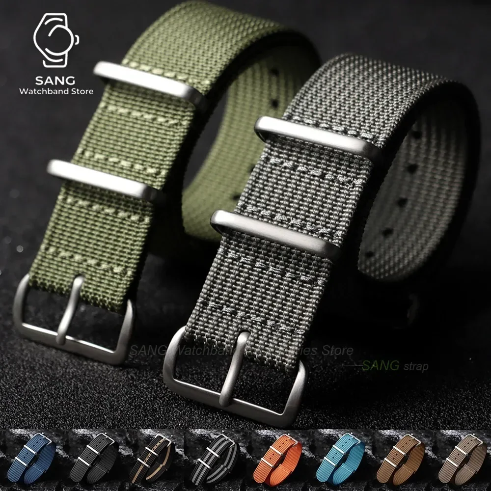 Bracelet de montre en nylon côtelé de qualité supérieure, 18mm, 19mm, 20mm, 22mm, pour Omega, bracelet de montre militaire décontracté, pour Seiko, bracelet de remplacement pour Sport militaire