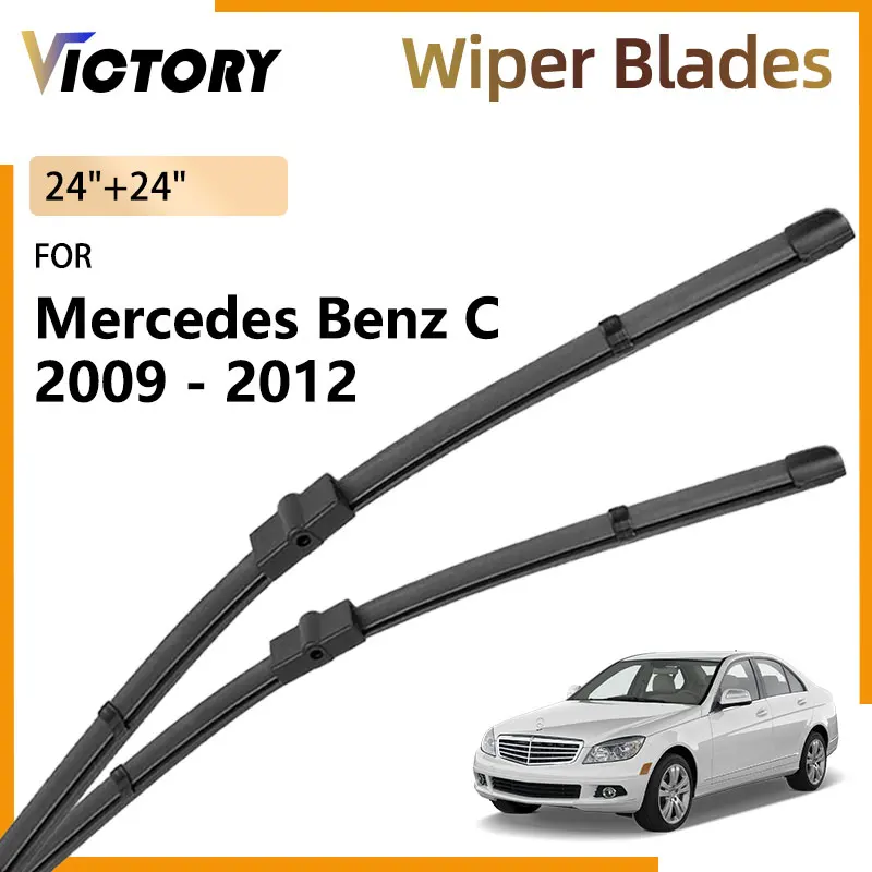 

2x For Mercedes Benz C W204 200 2009 2010 2011 2012 Accessories Car Front Wiper Blades Windshield Windscreen Window Brush 24"24"