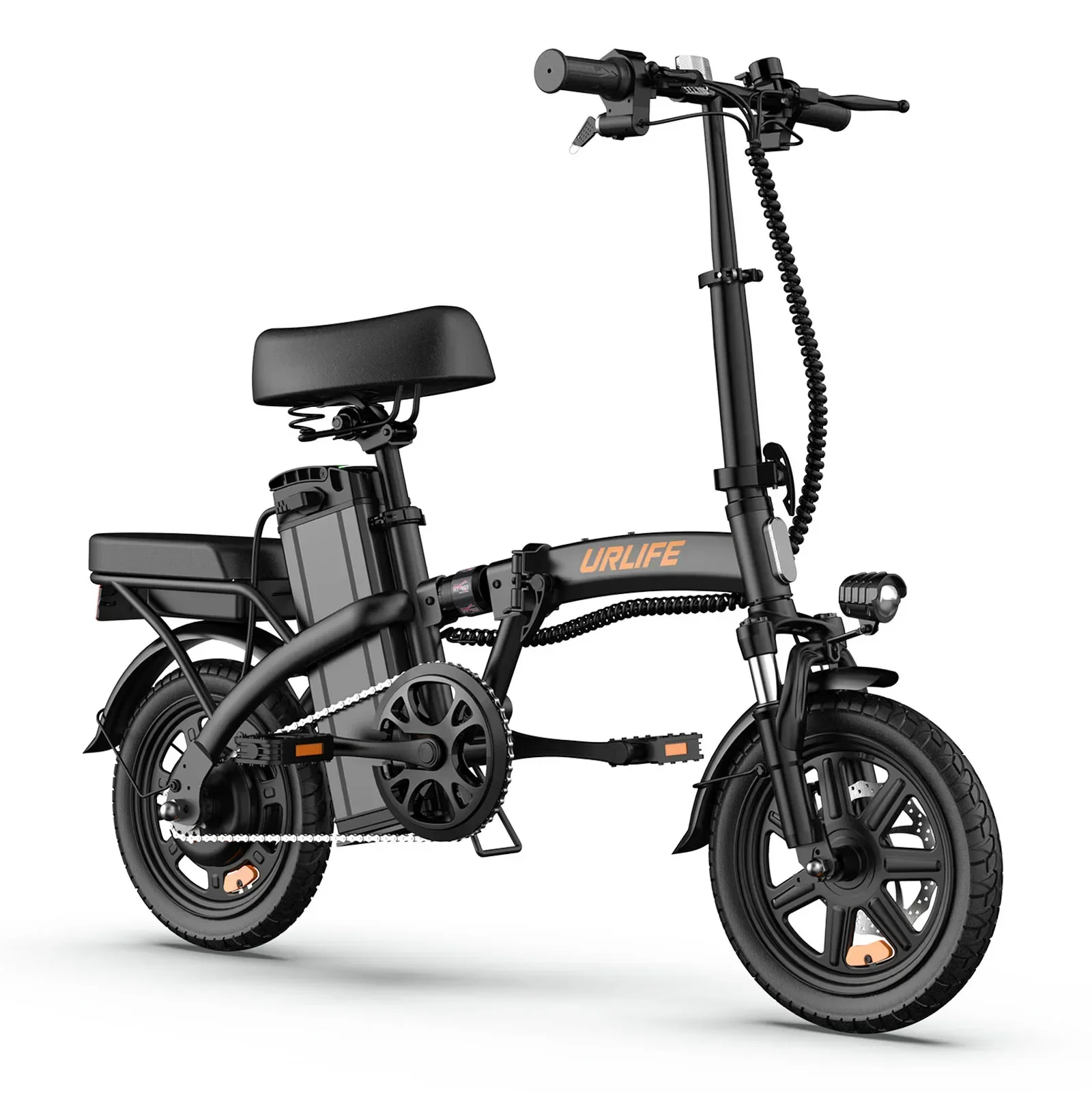 URLIFE F1L Volwassen Elektrische Fiets 250W Motor Opvouwbare Elektrische Fiets 48V 7.5Ah Batterij 14 Inch Banden Stadsfiets Elektrische Fiets - afbeelding 1
